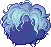 Generous Cream Curls, blue