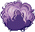 Generous Cream Curls, purple