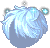 Wavy Lone Wolf Hair, blue