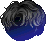 Black Hushy Hair, blue
