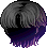 Black Flow Hair, purple