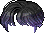 Black Recover Hair, purple