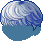 Gently Flowing Hair, blue