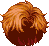 Timid Heart Perm Hair, orange