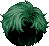 Timid Heart Perm Hair, green