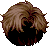 Timid Heart Perm Hair, brown