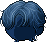 Sophisticated Boy Hair, blue
