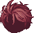 Curtained Hair, red