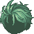 Curtained Hair, green