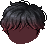 Black Feathered Bed Head, red