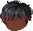 Black Feathered Bed Head, orange