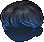 Black Forte Hair, blue