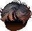 Black Soft Pearl Hair, orange