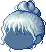 Lumpy Hair Bun, blue