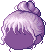 Lumpy Hair Bun, purple