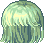 Short Choppy Bangs, green