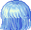 Short Choppy Bangs, blue