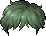 Dark Feathered Bed Head, green