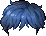 Dark Feathered Bed Head, blue