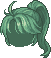 Clipped Hair, green