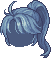Clipped Hair, blue