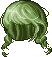 Plaited Pigtails Hair, green