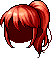 Samurai Ponytail, red
