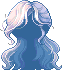 Grace Pigtails Hair, blue