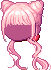 Pink Bean Hair, red