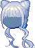 Pink Bean Hair, blue