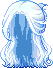 Half-Up Braid Hair, blue