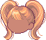 Voluminous Pigtails Hair, orange
