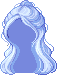 Black Gorgeous Half Up-do Long Hair, blue