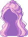 Black Gorgeous Half Up-do Long Hair, purple