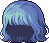 Dark Lyrha Hair, blue