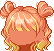 Vivid Heart Hair, orange