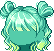 Vivid Heart Hair, green