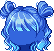 Vivid Heart Hair, blue