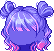 Vivid Heart Hair, purple