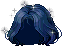 Dark Cool Bob Hair, blue