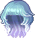 Sliding Hair, blue