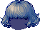 Cut Wavy Bob Hair, blue