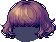 Cut Wavy Bob Hair, purple