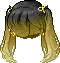 Black School Girl Pigtails, blonde