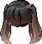 Black School Girl Pigtails, brown