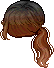 Black Elfine Ponytail, orange