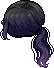 Black Elfine Ponytail, purple
