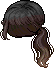 Black Elfine Ponytail, brown