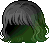 Black Lyrha Hair, green