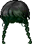 Black Daze Hair, green